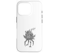 Steampunk Walking Workshop Mechanical Art Case for iPhone 16 Pro