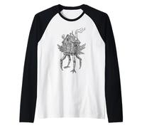 Steampunk Walking Workshop Mechanical Art Raglan Baseball Tee