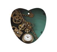 Steampunk Watches Keys And Chains Car Air Freshener Hanging, Long Lasting Scented Car Aromatherapy Tablets, Love form Fragrance Scented Cards for Vehicles, Bedroom, Wardrobe White-style