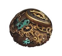 Steampunk Watches Keys and Chains Shower Caps for Women Reusable Waterproof Shower Bonnet Large Elastic Bath Caps Double Layers Bathing Hair Caps Designed for all Hair Lengths with PEVA Lining