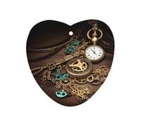 Steampunk Watches Keys Car Air Freshener Hanging, Long Lasting Scented Car Aromatherapy Tablets, Love form Fragrance Scented Cards for Vehicles, Bedroom, Wardrobe Gray-style