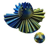 Steampunk Whirling Wonder Fidget Gear Ball, 3D Printed Gear Sphere Puzzle Cube Toy, Helix Screw Fidget for Stress and Anxiety Relief (D, 8CM)