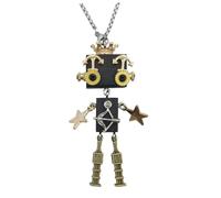 Steampunk Wooden Robot Zodiac Necklace - Handmade Punk Style Pendant for Men & Women - 12 Horoscope Signs Gift - Unique Wood Jewelry for Birthdays & Fashion Lovers (Sagittarius(November 22-December 21