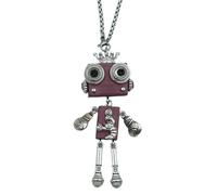 Steampunk Wooden Robot Zodiac Necklace - Handmade Punk Style Pendant for Men & Women - 12 Horoscope Signs Gift - Unique Wood Jewelry for Birthdays & Fashion Lovers (Scorpio(October 23-November 21))