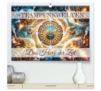 Steampunkwelten - Das Herz der Zeit (hochwertiger Premium Wandkalender 2027 DIN A2 quer), Kunstdruck in Hochglanz: Steampunk-Reise durch die Zeit. Magische Steampunk-Momente
