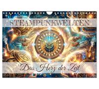 Steampunkwelten - Das Herz der Zeit (Wandkalender 2027 DIN A4 quer), CALVENDO Monatskalender: Steampunk-Reise durch die Zeit. Magische Steampunk-Momente
