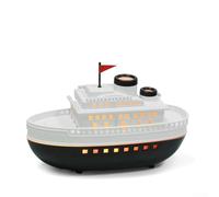 Steamship Essential Oil Aromatherapy Diffuser, Colorful Night Light Cruise Humidifier, Whisper-Quiet Ship Cool Dual Mist Modes Humidifier(White Black)