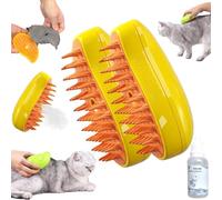 Steamy Cat Brush, 3 In1 Steamy Cat Brush, for Removing Tangled and Loosse Hair, Anti-Flying Hair, Cat Grooming Brush Pet Hair Removal Comb for Cat and Dog