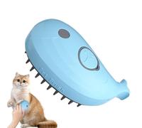 Steamy Cat Brush, 4 in 1 Pet Grooming Tool with Water Spray, Shedding Massage Comb Removing Loose, Detangling, Soft Bristle Brush for Small Dogs, 11.5x7.5x6cm