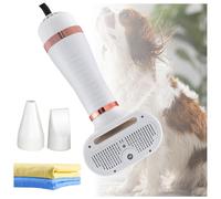 Steamy Cat Brush, 4 in 1 Portable with Steam Slicker Brush,3 Heat Settings Dog Blow Dryer for Grooming, with Fast Drying Towel for Home, Pet Washing Station, Travel,white