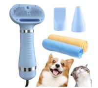 Steamy Cat Brush, 4 in 1 Portable with Steam Slicker Brush,3 Heat Settings Steam Brush for Dogs, with Fast Drying Towel for Home, Pet Washing Station, Travel