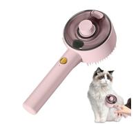 Steamy Pet Brush, Cat Shedding Brush with Button, Dog Massage Brush with Water Tank, Anti-Static Pet Comb, Pet Grooming Comb with Button, Shedding Spray Comb for Long & Short Haired Cats Dogs