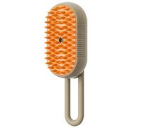 Steamy Pet Brush for Cats & Dogs - Cat Steam Brush with Massage Spray Comb, Stops Flying Hair Instantly (khaki)