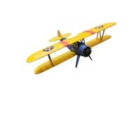 Stearman Model 75 Balsa Wood Aircraft Kit - 22" Wingspan | Laser-Cut Parts | Rubber-Powered Free Flight | RC Convertible | Includes Stickers, Propeller, Tissue Covering & Video Guide