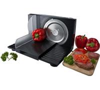 Steba AS100 Slicer, Space-Saving, Made in The EU, Stainless Steel Knife, Cutting Thickness up to 17 mm, Double Safety Switch, Includes Hand Guard