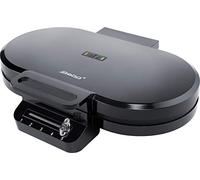 Steba WE 2 2 maker for 2 x 5 heart-shaped waffles 15.5 cm diameter with non-stick coating and thermally insulated handle, temperature control indicator, 1400 W, Plastic, Black