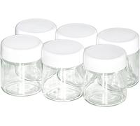 Steba Yogurt Cups, Set of 6 Glass-Joghurtgläser, Dishwasher-Safe, 0.2 litre volume, Blanket with screw cap