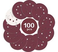 STEBRUAM 100PCS 125mm Sanding Discs 1500 Grit, 5 Inch 8 Hole Hook and Loop Sanding Pads for Random Orbital Sander