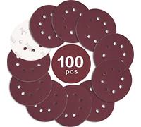 STEBRUAM 100PCS 125mm Sanding Discs 600 Grit, 5 Inch 8 Hole Hook and Loop Sanding Pads for Random Orbital Sander