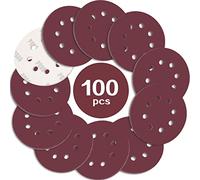 STEBRUAM 100PCS 125mm Sanding Discs 800 Grit, 5 Inch 8 Hole Hook and Loop Sanding Pads for Random Orbital Sander