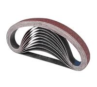 STEBRUAM 10PCS Sanding Belt 20 x 520 mm,60/80/100/120/240 Mixed Grit