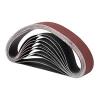 STEBRUAM 10PCS Sanding Belt 30 x 533 mm,60/80/100/120/240 Mixed Grit