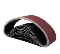 STEBRUAM 10PCS Sanding Belt 75 x 533 mm,60/80/100/120/240 Mixed Grit