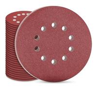 STEBRUAM 225mm Sanding Discs 30Pcs 10 Hole Grit 100