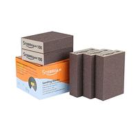 STEBRUAM 5 Pieces Sanding Sponges,Coarse and Fine Sanding Blocks -100 Grits Specifications Sanding Pads,sand sponge Washable and Reusable,Sand Paper Pack for Metal Wood and Wall