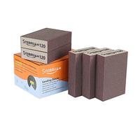 STEBRUAM 5 Pieces Sanding Sponges,Coarse and Fine Sanding Blocks -120 Grits Specifications Sanding Pads,sand sponge Washable and Reusable,Sand Paper Pack for Metal Wood and Wall