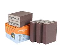 STEBRUAM 5 Pieces Sanding Sponges,Coarse and Fine Sanding Blocks -240 Grits Specifications Sanding Pads,sand sponge Washable and Reusable,Sand Paper Pack for Metal Wood and Wall