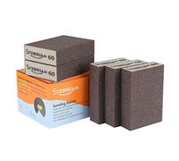 STEBRUAM 5 Pieces Sanding Sponges,Coarse and Fine Sanding Blocks -60 Grits Specifications Sanding Pads,sand sponge Washable and Reusable,Sand Paper Pack for Metal Wood Wall