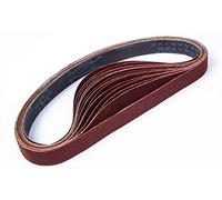 STEBRUAM Sanding Belts 25 x 762 mm,3 Each of 80/120/150/240/400 Mix Grits Belt Sander Sanding Belts, compatble with 762 X 25 Belt Sander for Grinding,Sharpening and Derusting (15 Pack)