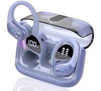 STECEi AI Language Translation Earbuds Real Time, 3-in-1 Translator Earbuds with 6 Translation Modes/164 Language, 75H Bluetooth 5.4 Headphones Translating Device for Travel/Business, Purple Blue