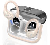 STECEi AI Language Translation Earbuds Real Time, 3-in-1 Translator Earbuds with 6 Translation Modes/164 Language, 75H Bluetooth 5.4 Headphones Translating Device for Travel/Business//Leaning, Camel