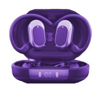 STECEi Open Ear Headphones with Adjustable Ear Hooks, Air Conduction Earbuds with Mic, 36H playtime, Purple