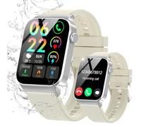 STECEi Smart Watch for Men Women Answer/Make Call, 1.85" HD Smartwatch with Heart Rate/Sleep/Steps Monitor, 110+ Sports Fitness Watch, IP68 Waterproof Activity Tracker Watch for Android iOS, Off-White