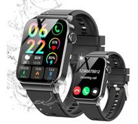 STECEi Smart Watch for Men Women Answer/Make Call, 1.85" HD Smartwatch with Heart Rate/Sleep/Steps Monitor, 110+ Sports Fitness Watch, IP68 Waterproof Activity Tracker Watch for Android iOS, Black