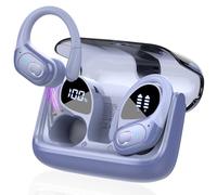 STECEi Wireless Earbuds, 75H Bluetooth 5.4 Headphones Sport with 4 ENC Noise Cancelling Mic, HiFi Stereo Wireless Earphones with Earhooks, IP7 Waterproof Ear Buds for Sport/Running/Gym, Sky Blue