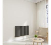 STECH HOMES Horizontal Oval Column Radiator 600x1003mm Anthracite Double