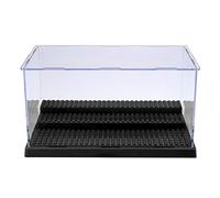 Stecto Clear Acrylic Figurine Display Stand for Minifigure, Dustproof Perspex Display Box Gifts for Children