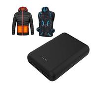 Stecto Power Bank, 2 A 5V Fast Charge Portable Travel Charger 10000mAh Large Capacity High Capacity External Battery Pack for Heating Vest Jacket Mobile Phone