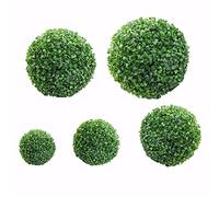 Stecto Topiary grass balls Artificial Boxwood Ball Green Premium Non-fading Lifelike Artificial Plant Ball Decoration for Home Outdoor Wedding Party Decoration, 15cm