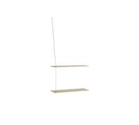Stedge 2.0 Shelf 60 cm White Pigmented Oak/Stainless Steel
