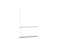 Stedge 2.0 Shelf 80 cm White Pigmented Oak/Stainless Steel
