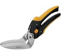 stedi 9-inch heavy duty scissors, universal scissors, cardboard and carpet scissors, TPR handle, extremely sharp blades with fine cartels - easy cutting of thick paper, leather, fabric