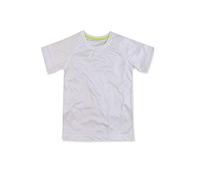 Stedman Apparel Boys' Active 140 Raglan Sports Shirt, White, 11 Years (Size:Large)
