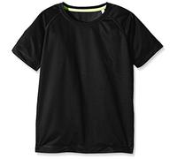 Stedman Apparel Boys Active 140 Raglan/ST8570 Short Sleeve Sports Shirt, Black Opal, 7 Years (Manufacturer Size:Small)
