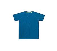 Stedman Apparel Men's Active 140 Raglan/ST8410 Regular Fit Classic Short Sleeve T-Shirt, Marina Blue, Small
