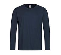 Stedman Men's Long Sleeve T-Shirt Classic ST2500 - Regular Fit Cotton, Plain - Blue Midnight 2XL